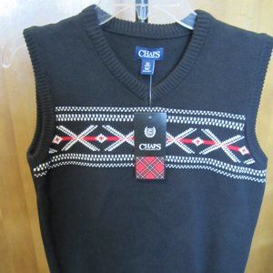 Chaps  Black Winter Print Vest